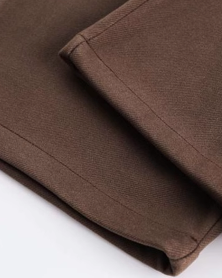 Retro Tweed Wide-Leg Pants N0685