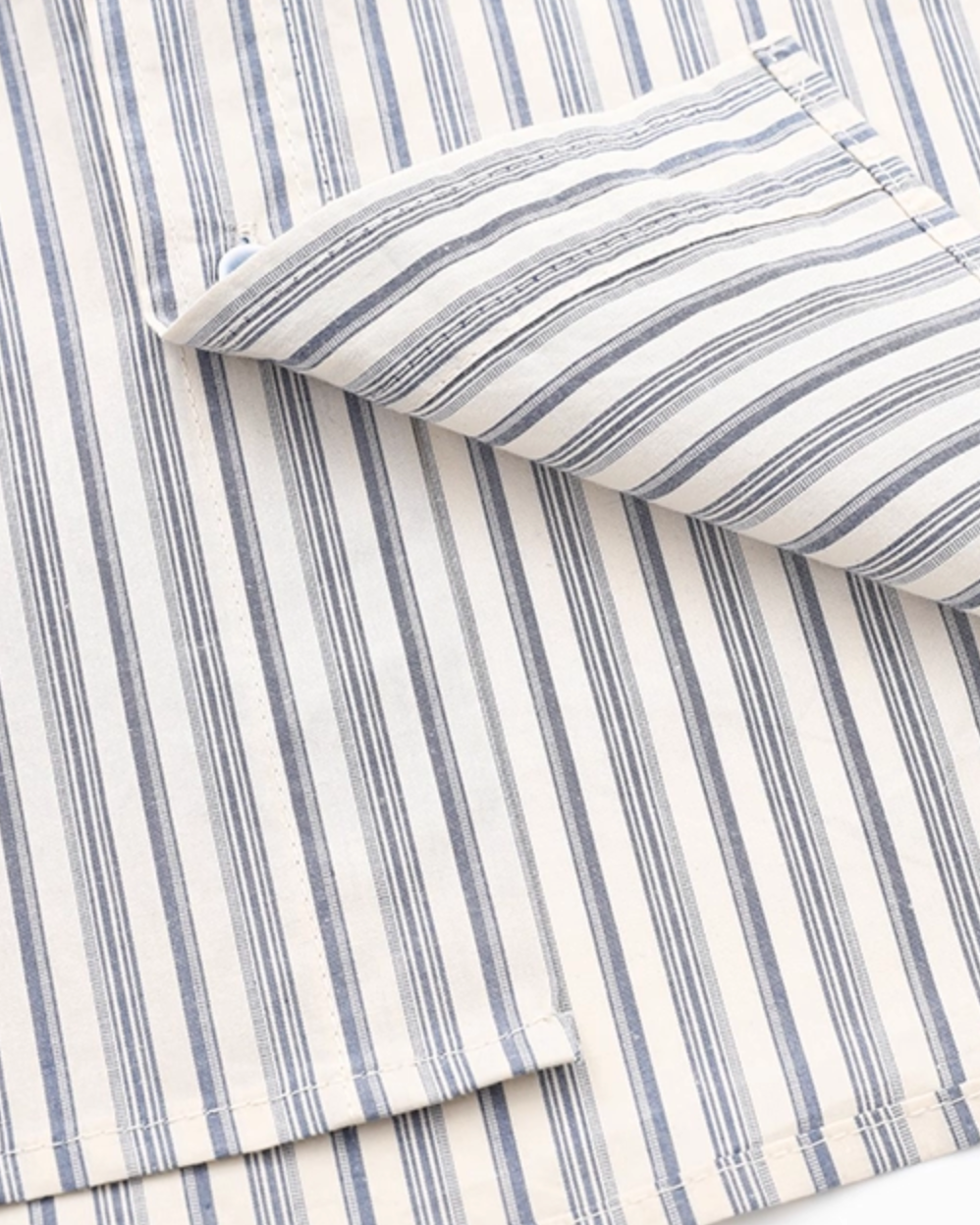 Simple Stripe Classic Long Sleeve Shirt N0879