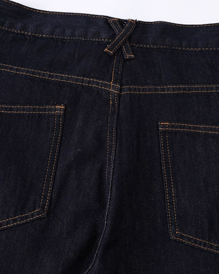 Dark Indigo Wide Denim Pants N0925