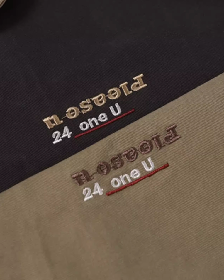 Two Tone Color Work Jacket N0932