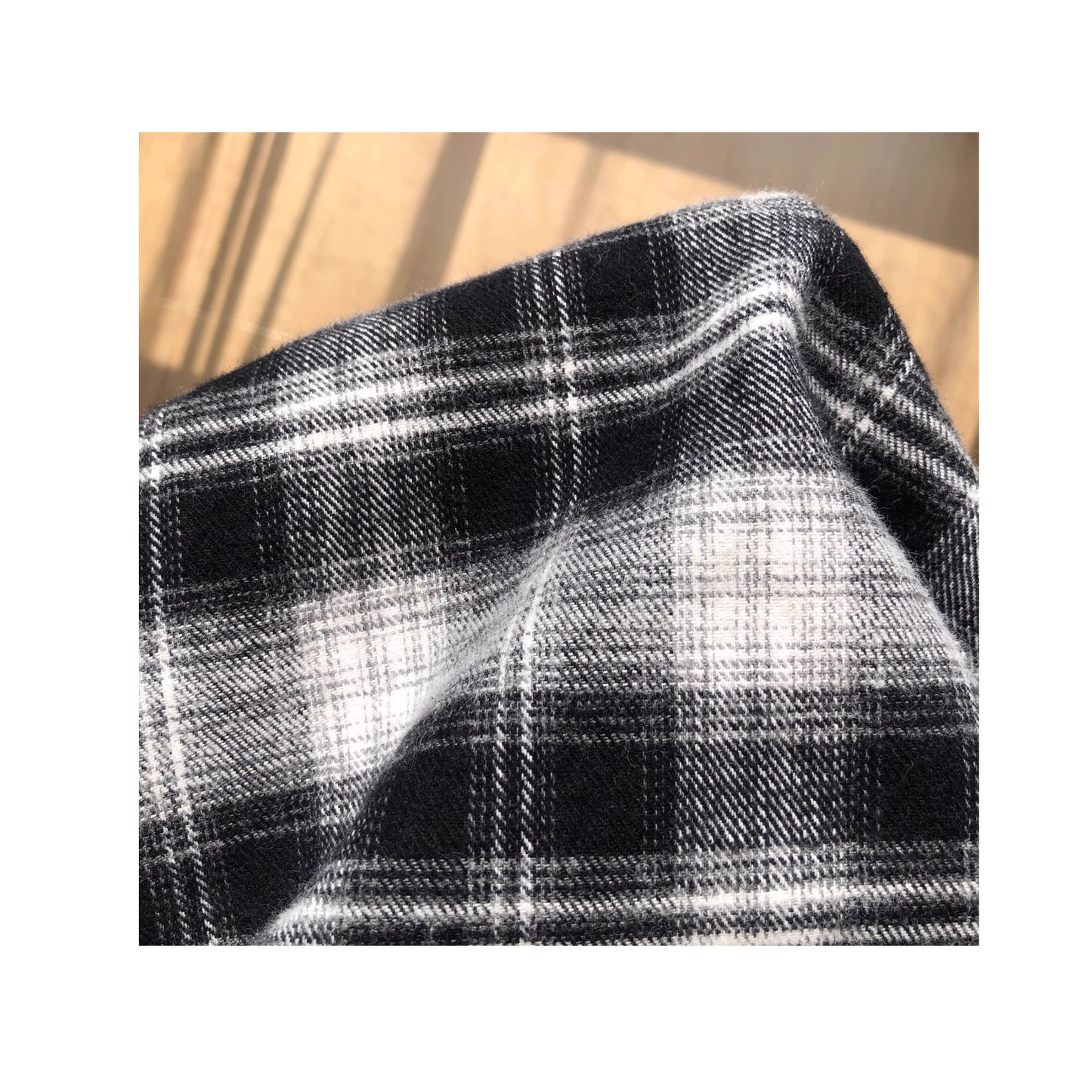 Check Casual Silhouette Long Sleeve Shirt N1000