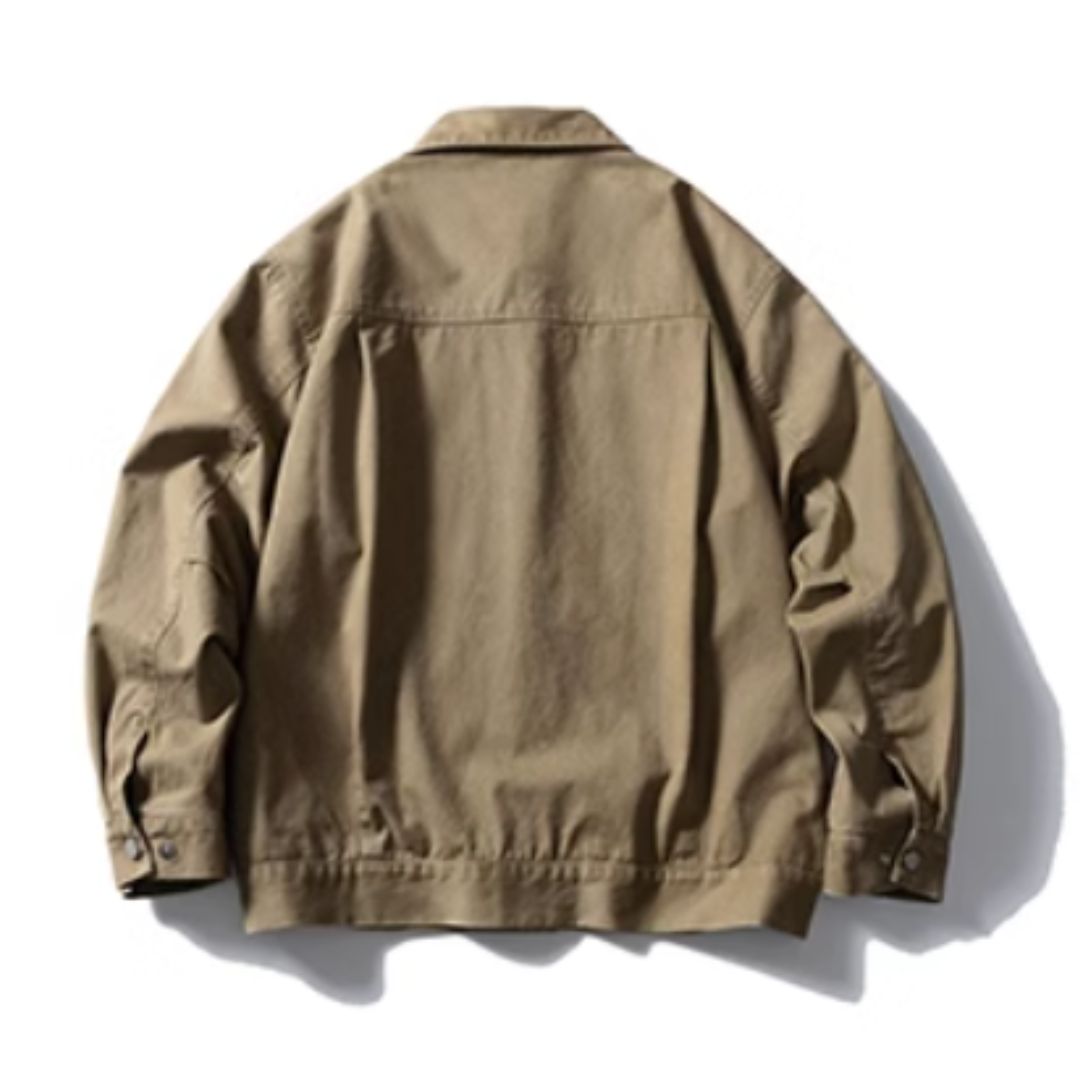 Washed Lapel Loose Casual Jacket N0564