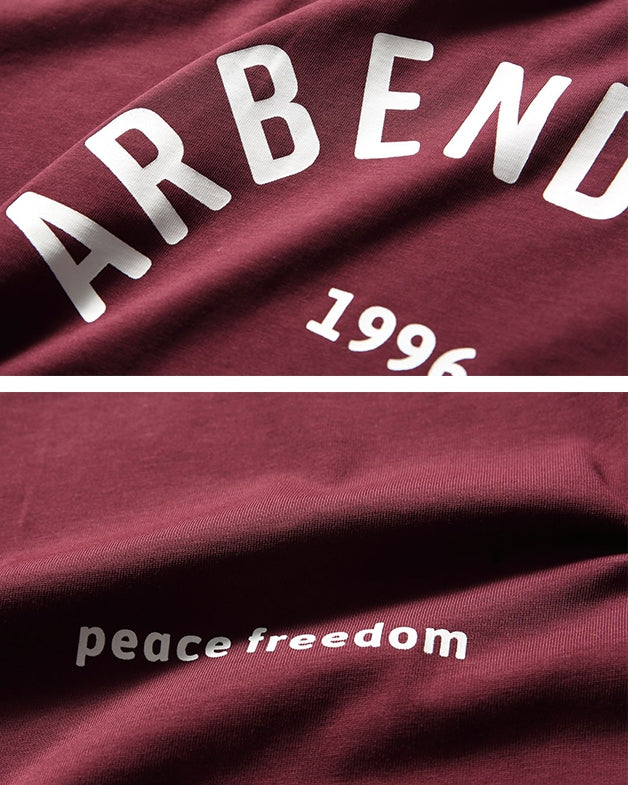 Casual Burgundy Short Sleeve Tee N0771