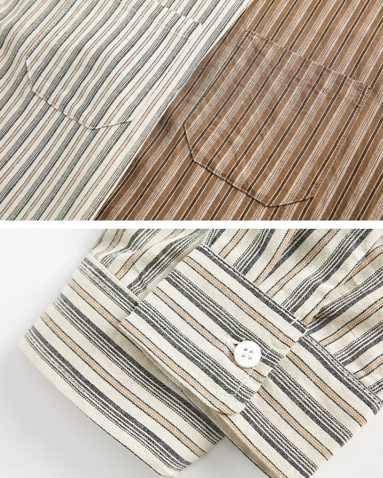 Classic Stripe Loose Shirt N0668