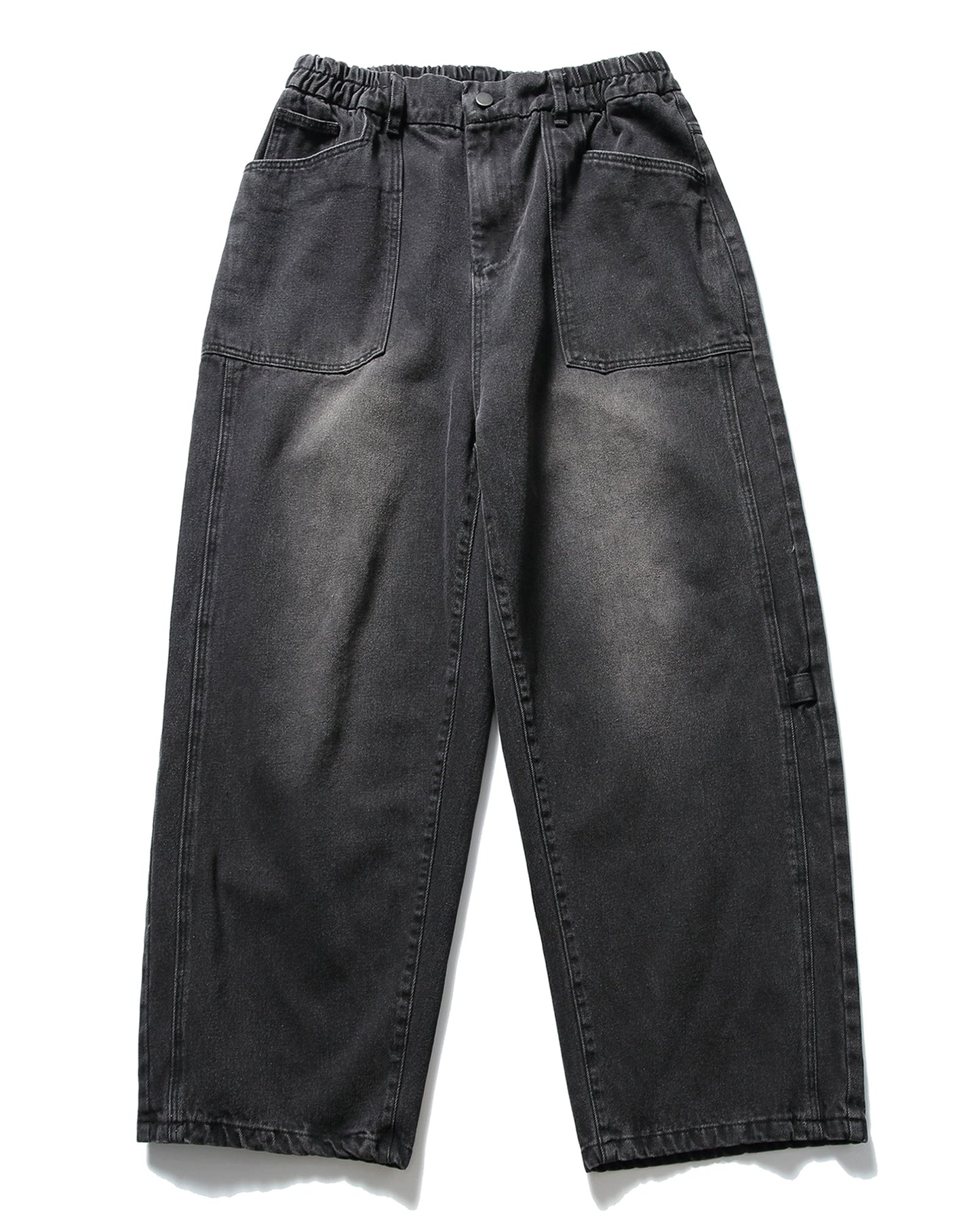 Vintage Wash Balloon Denim Pants N0941