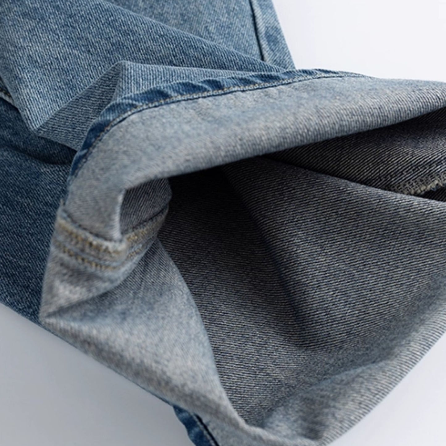 Vintage Wash Wide Denim Pants N0963