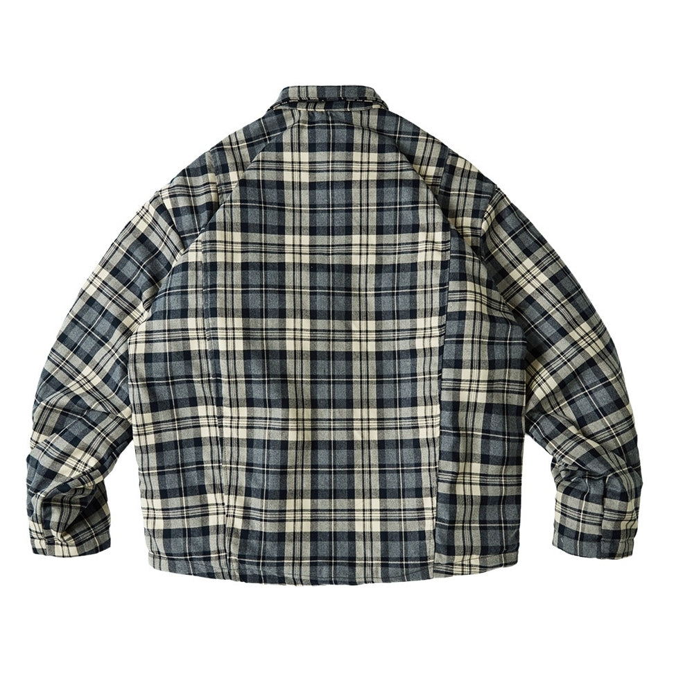 Loose Silhouette Check Shirt Jacket N0998