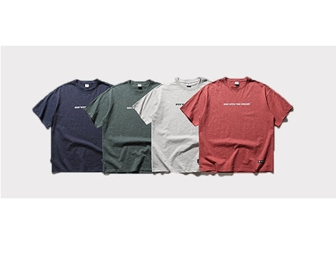 Dream Message Front Print Short Sleeve T-Shirt N0735