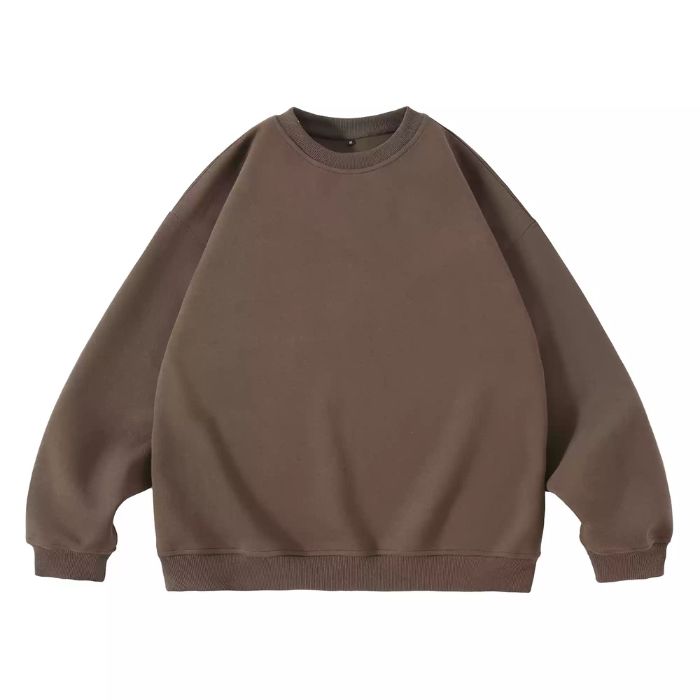 Solid Color Round Neck Sweat N0468