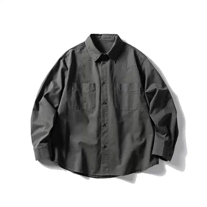 Basic Loose Casual Long-sleeved Shirt N0538