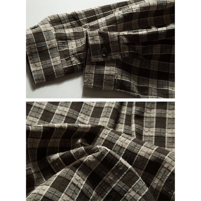 Long-sleeved Casual Plaid Shirt N0561
