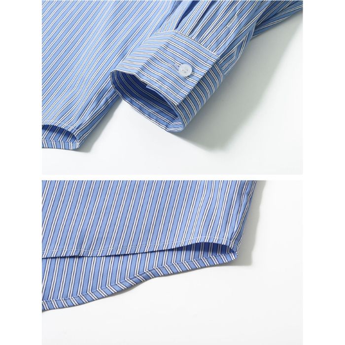 Loose Casual Long-sleeved Striped Shirt N0565
