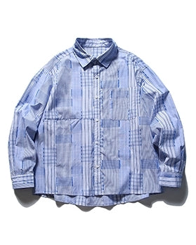 Stripe Block Design Shirt N0680