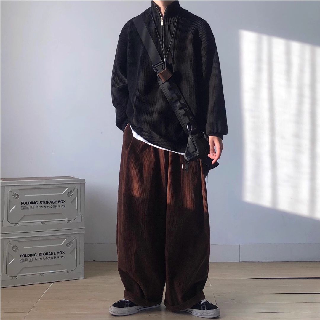 Half-height Zipper Collar Sweater N0455