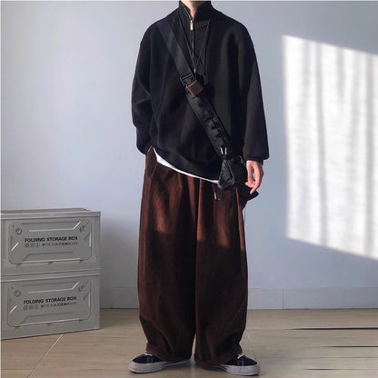 Half-height Zipper Collar Sweater N0455