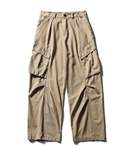 Asymmetric Wrinkle Wide Pants N0613