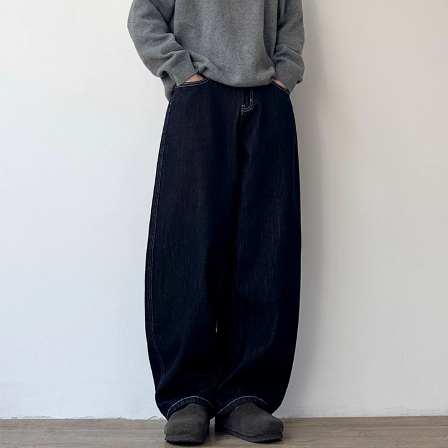 Wide Straight Volume Pants N1004