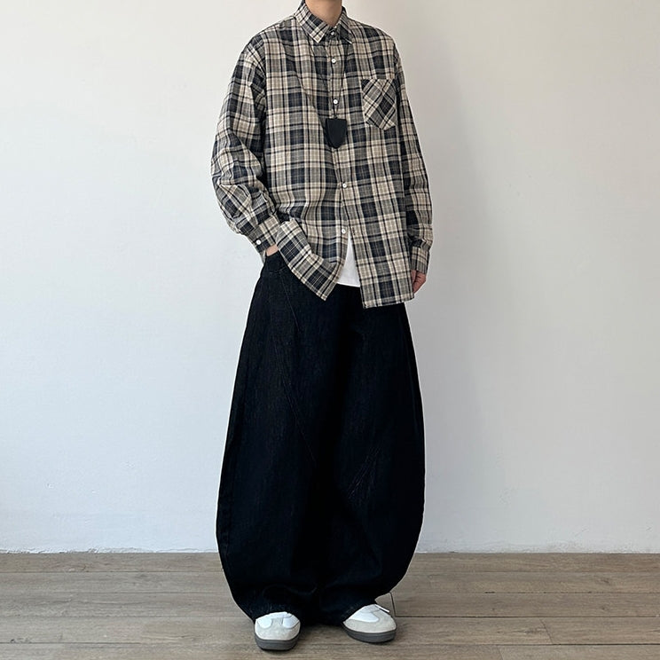 Volume Curve Wide Pants N1014