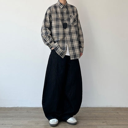 Volume Curve Wide Pants N1014