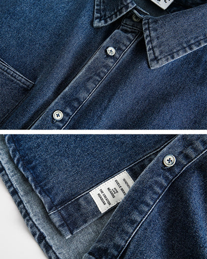 Double Pocket Light Denim Shirt N0764