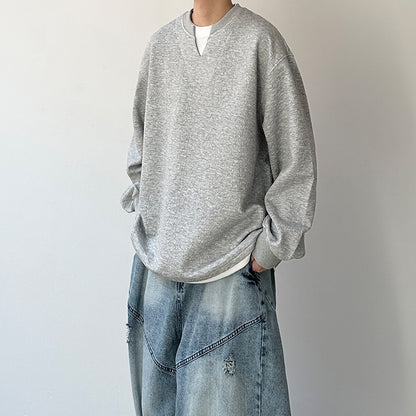 Simple Design Sweat Tops N1066