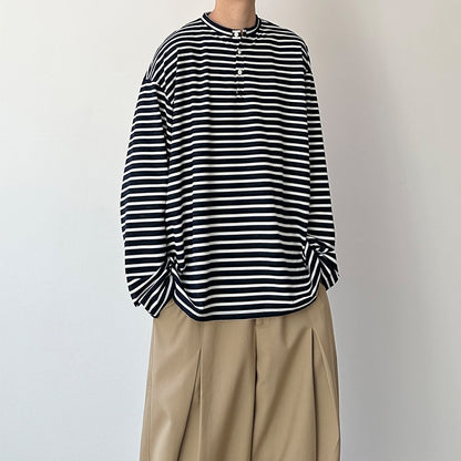 Loose Border Long Sleeve T-shirt N1073