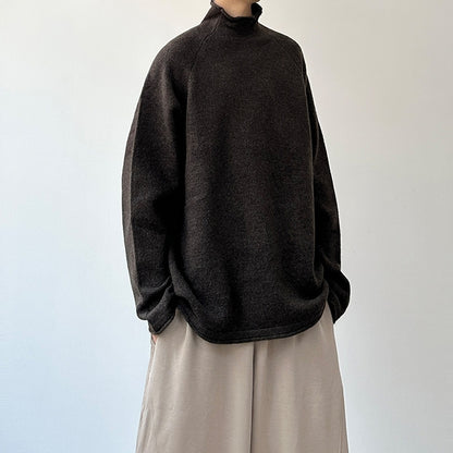 Mock Neck Minimal Long Sleeve Top N1023