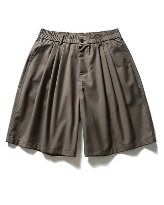 Simple Wide Silhouette Half Pants N0744