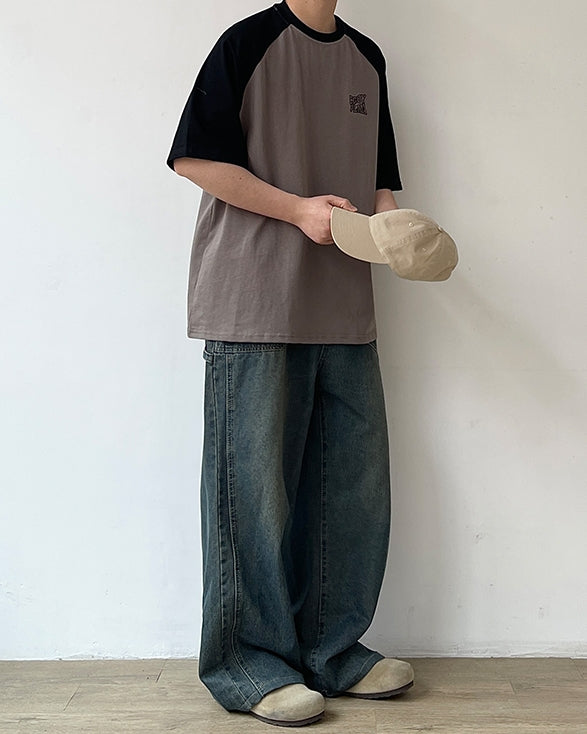 Street Style Contrast T-Shirt N0765