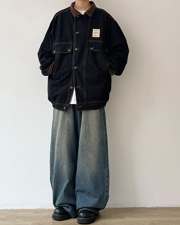 Retro Wide-Leg Unisex Jeans N0604