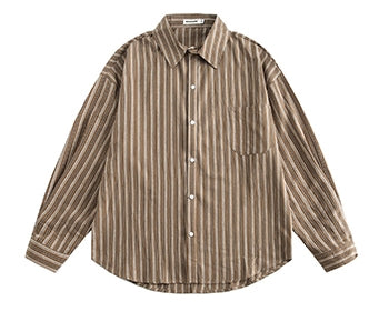 Classic Stripe Loose Shirt N0668