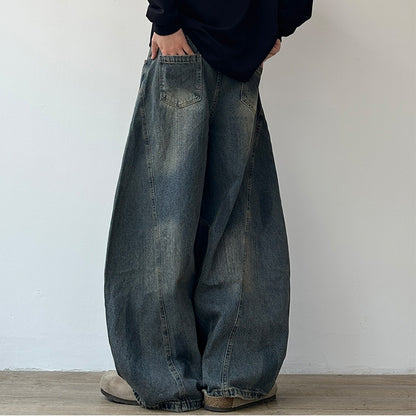 Volume Curve Loose Denim Pants N0994