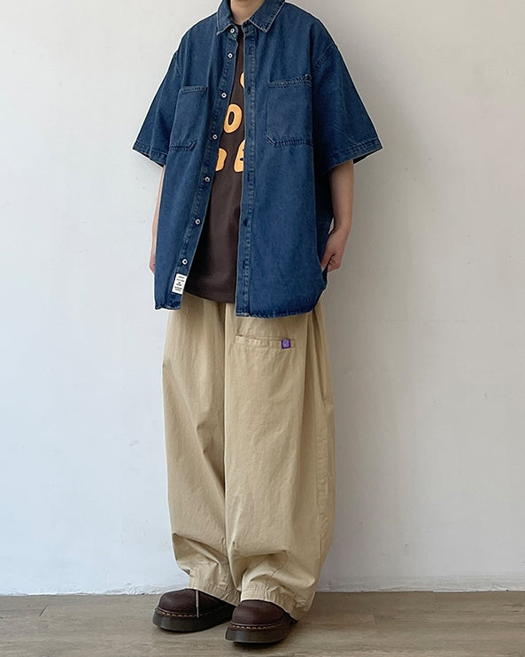 Double Pocket Light Denim Shirt N0764