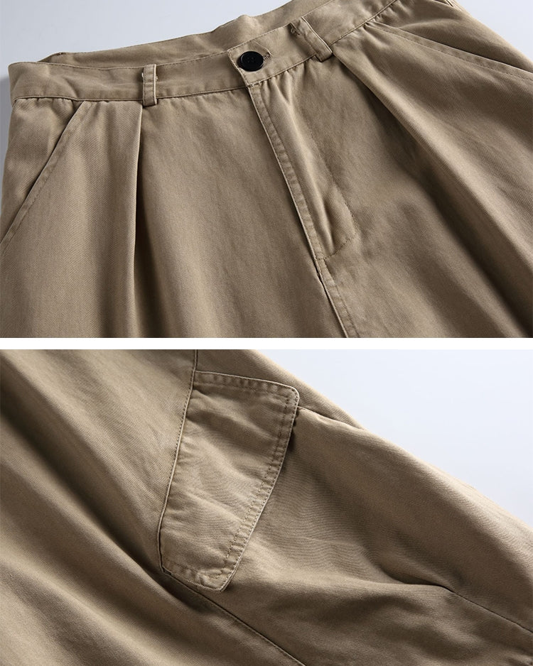 Asymmetric Wrinkle Wide Pants N0613