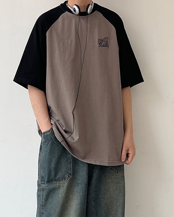 Street Style Contrast T-Shirt N0765