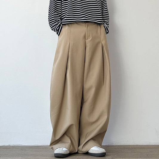 Volume Wide Drape Tuck Pants N1072