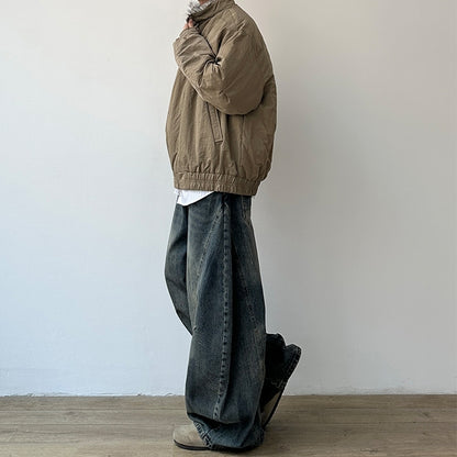 Volume Curve Loose Denim Pants N0994