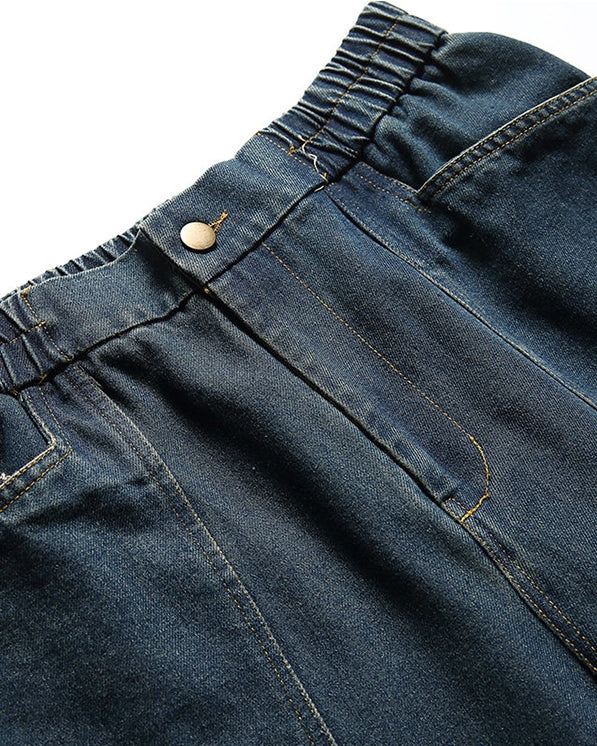 Vintage Wash Wide Denim Pants N0677