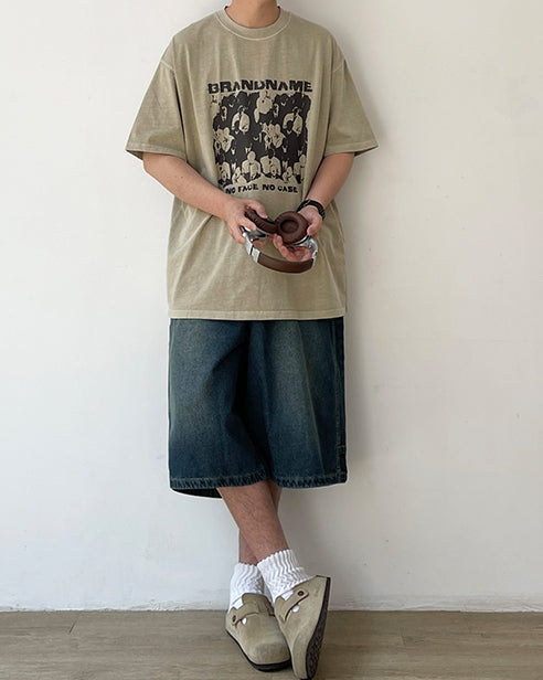 Faded Color Art Short Sleeve Tee N0762