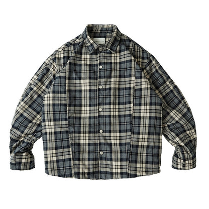 Loose Silhouette Check Shirt Jacket N0998
