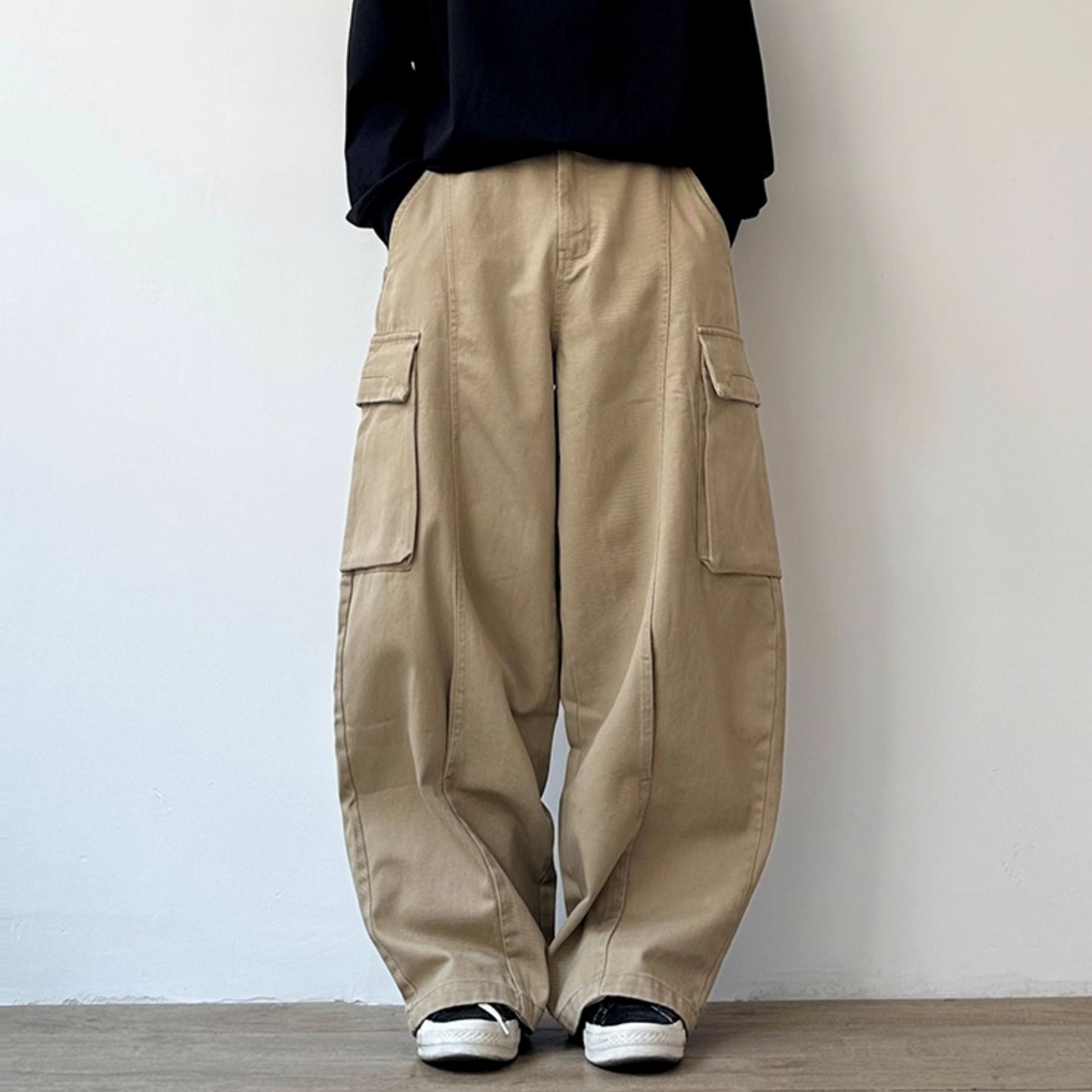 Wide Loose Silhouette Cargo Pants N0988