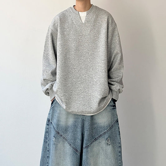 Simple Design Sweat Tops N1066