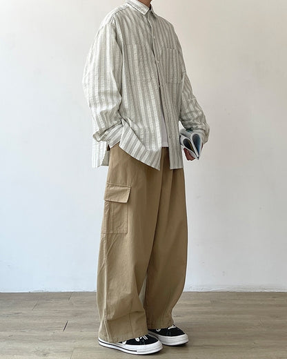 Simple Stripe Regular Shirt N0662