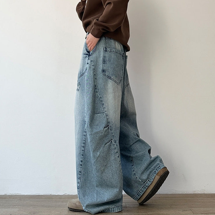 Balloon Wide Denim Pants N1064