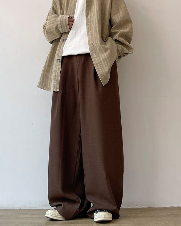 Relaxed Fit Straight Line Wide Pants N0635