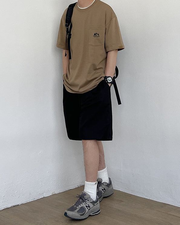 Simple Logo One Point Short Sleeve T-Shirt N0775