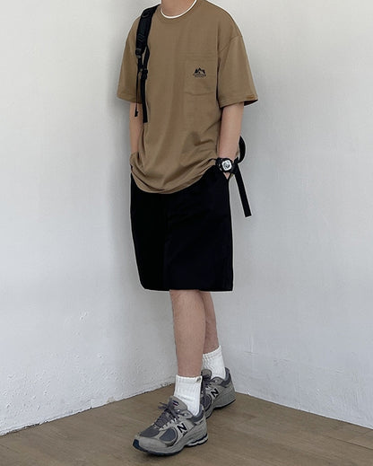 Simple Logo One Point Short Sleeve T-Shirt N0775