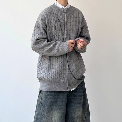 Cable Line oversized Silhouette Cardigan N0987