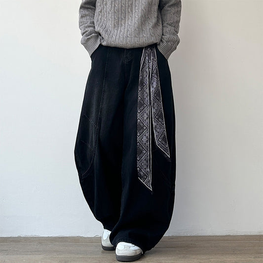 Drape Silhouette Wide Pants N1020