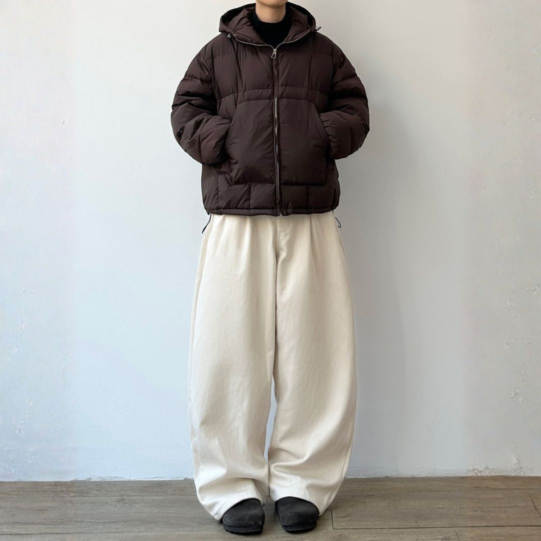 Volume Silhouette Tuck Wide Pants N1007